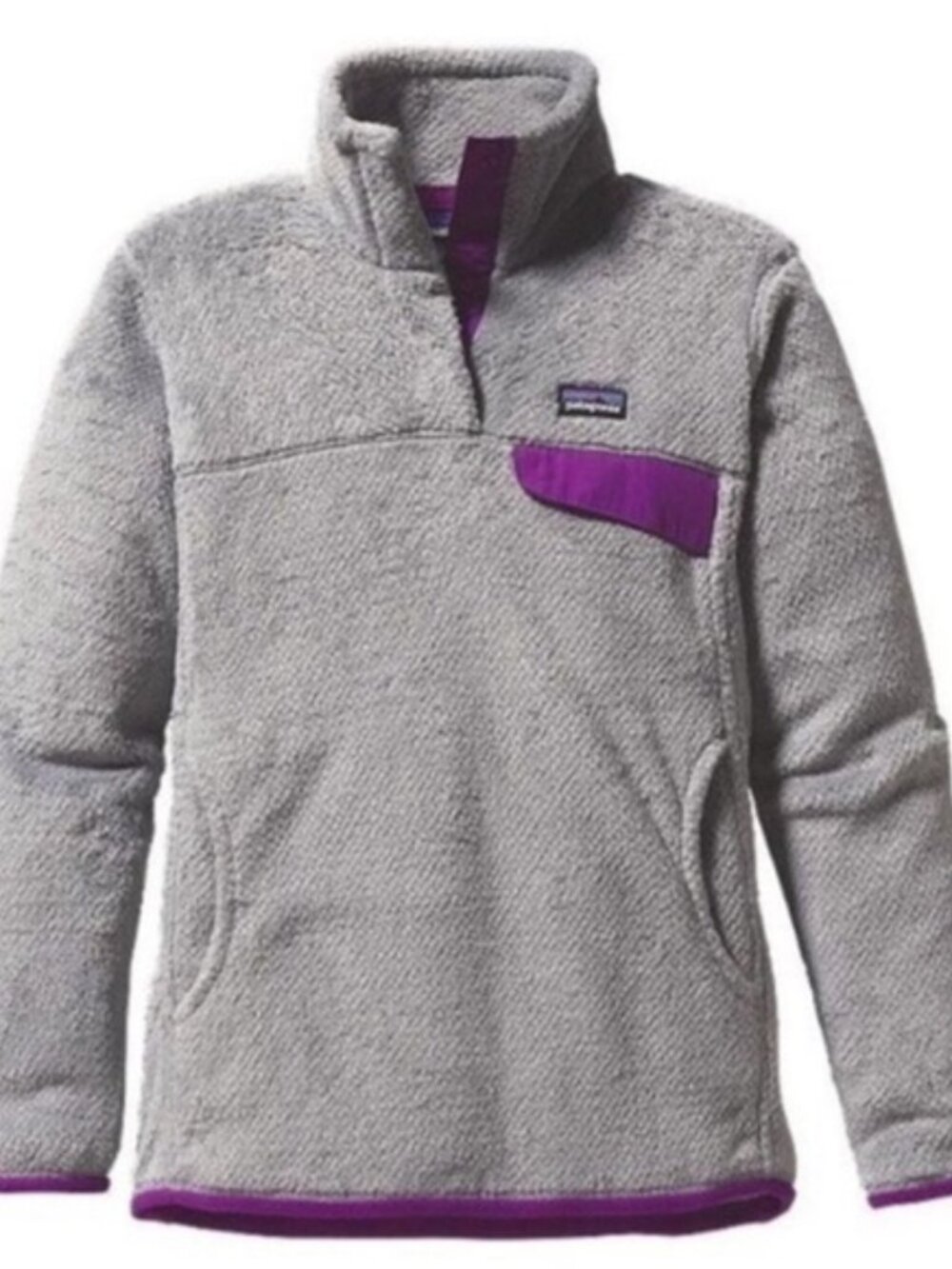 Patagonia Women's Re-Tool Snap-T Fleece PulloverSweater size Medium PinkPurple
